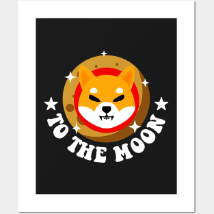 Funny Shiba Inu Coin To The Moon Posters and Art